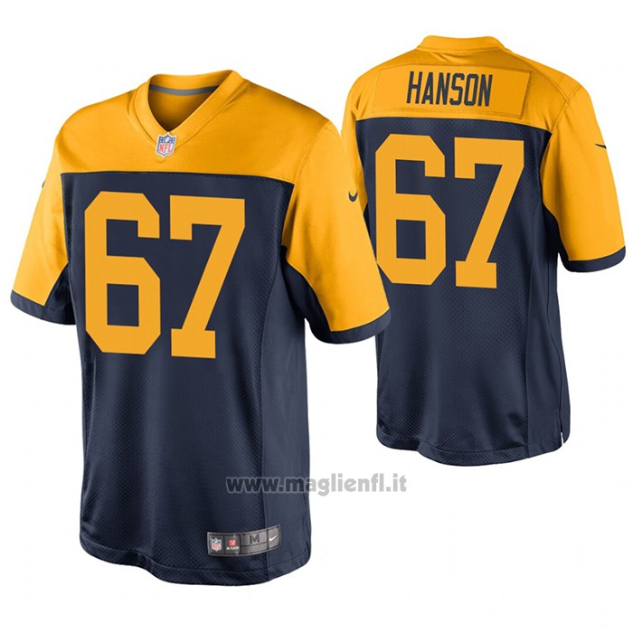 Maglia NFL Game Green Bay Packers 67 Jake Hanson 2020 Alternato Blu
